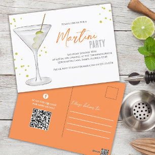 Carte Postale Belle Cocktail Party Martini Boire sur mesure