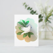 Carte Postale Belle colombe blanche (Debout devant)