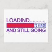 Carte Postale Belle conception d'anniversaire de 70 ans (Devant)