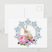 Carte Postale Belle conception de lapin de Pâques (Devant / Derrière)