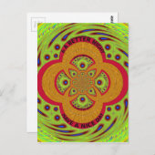 Carte Postale Belle conception de Motif mandala africain extraor (Devant / Derrière)