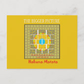 Carte Postale Belle conception graphique extraordinaire jaune or (Devant)