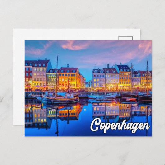 Carte Postale Belle Copenhague, Danemark (Devant / Derrière)