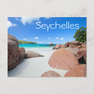 Carte Postale Belle côte rocheuse aux Seychelles