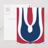 Carte Postale Belle couleur rouge, blanc, bleu texture Abstraite (Devant / Derrière)