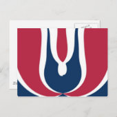 Carte Postale Belle couleur rouge, blanc, bleu texture Abstraite (Devant / Derrière)