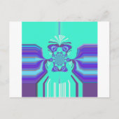 Carte Postale Belle couleur vectorielle bleu cyan cyan iridescen (Devant)