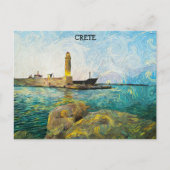 Carte Postale Belle Crète Grèce Paint à l'huile (Devant)