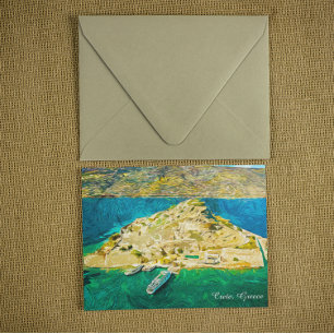 Carte Postale Belle Crète Grèce Paysage à l'huile