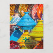 Carte Postale Belle cuisine colorée marocaine tadine (Devant)