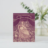 Carte Postale Belle dame avec guitare (Debout devant)