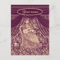 Belle dame avec guitare