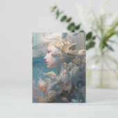 Carte Postale Belle Dame de la Mer aux Poissons (Debout devant)