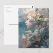 Carte Postale Belle Dame de la Mer aux Poissons (Devant / Derrière)