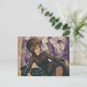 Carte Postale Belle Dame du Collage de 1969  (Debout devant)