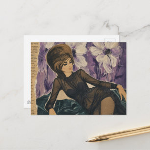Carte Postale Belle Dame du Collage de 1969 