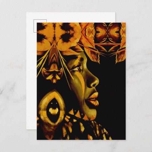 Carte Postale Belle dame du passé (Devant / Derrière)