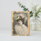 Carte Postale Belle Dame Vintage (Debout devant)