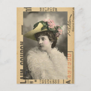 Carte Postale Belle Dame Vintage