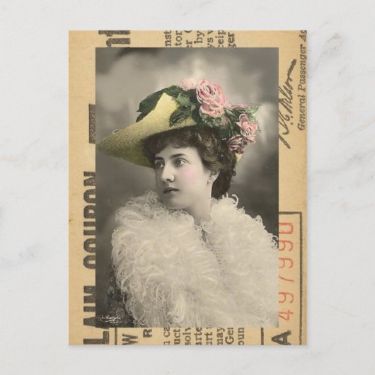 Carte Postale Belle Dame Vintage (Devant)