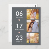 Carte Postale Belle Date MODIFICATIVE COULEUR Enregistrer La Dat (Devant / Derrière)