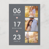 Carte Postale Belle Date MODIFICATIVE COULEUR Enregistrer La Dat (Devant)
