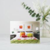 Carte Postale Belle Décor Lit et Chambre (Debout devant)