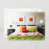 Carte Postale Belle Décor Lit et Chambre (Devant / Derrière)
