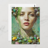 Carte Postale Belle déesse de Pâques (Devant / Derrière)