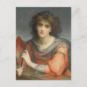 Carte Postale Belle déesse Luna moon Hallé CC1171