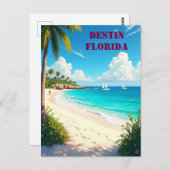 Carte Postale Belle Destin Florida Sunset Beach (Devant / Derrière)