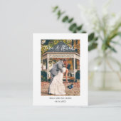 Carte Postale Belle écriture Love & Merci photo Mariage (Debout devant)