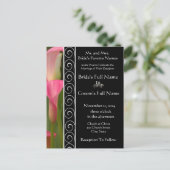 Carte Postale Belle Elégante Cala Rose Lily Invitation (Debout devant)