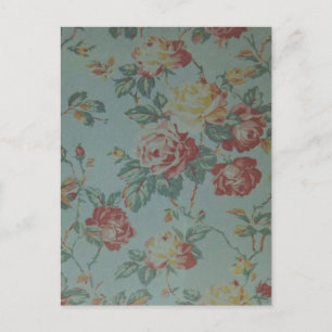 Carte Postale Belle élégante ceinture vintage rose jaune rose