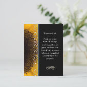 Carte Postale Belle Elégante Orange Rose Christian Encourager (Debout devant)