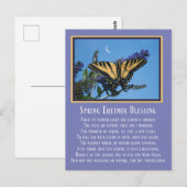 Carte Postale Belle Équinoxe de printemps Bénédiction Poème Papi (Devant / Derrière)