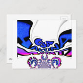 Carte Postale Belle Extraordinaire USA Fun Text Art Motif Design (Devant / Derrière)