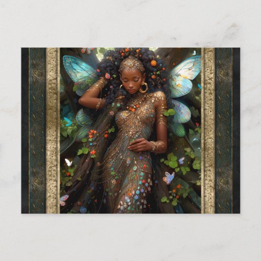 Carte Postale Belle Fairy Femme Imaginaire Art (Devant)