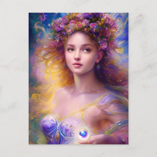 Carte Postale Belle Fairy Girl ai art