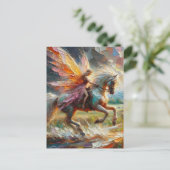 Carte Postale Belle fée à cheval (Debout devant)