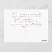 Carte Postale Belle Fée dans la forêt Joyeux Noël (Dos)