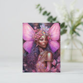 Carte Postale Belle Fée noire fille Imaginaire Art (Debout devant)