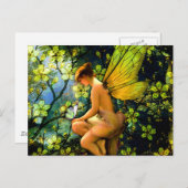 Carte Postale Belle Fée Vintage (Devant / Derrière)