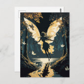 Carte Postale Belle Fée Vintage (Devant / Derrière)