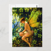 Carte Postale Belle Fée Vintage (Devant / Derrière)