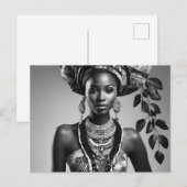 Carte Postale Belle femme africaine (Devant / Derrière)