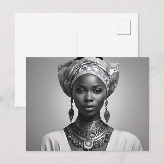Carte Postale Belle femme africaine (Devant / Derrière)
