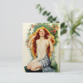 Carte Postale Belle femme aux cheveux dorés lustrés (Debout devant)