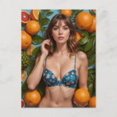 Carte Postale Belle Femme Aux Oranges (Devant)