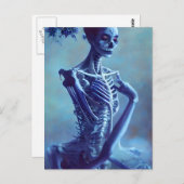 Carte Postale Belle femme aux os squelettiques (Devant / Derrière)